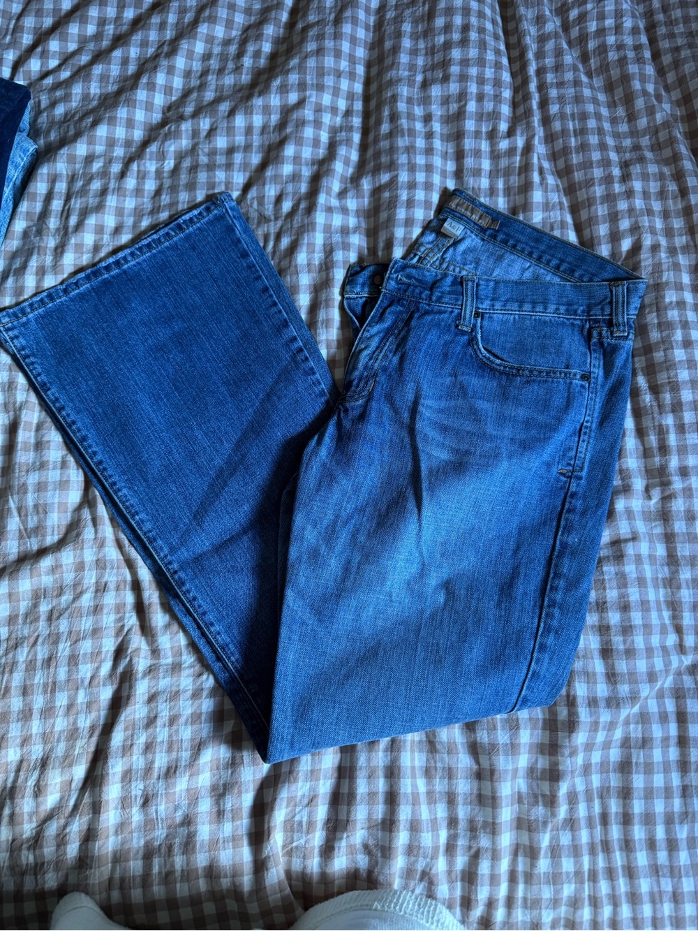 Abercrombie & Fitch Mid-Blue Wide-Leg Jeans